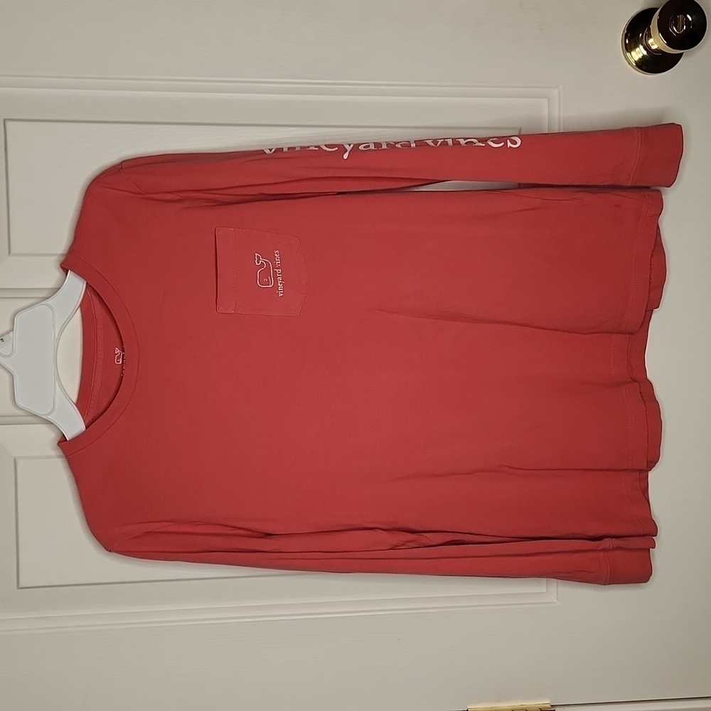 Vineyard Vines Rose Long Sleeve Whale T-Shirt Size M